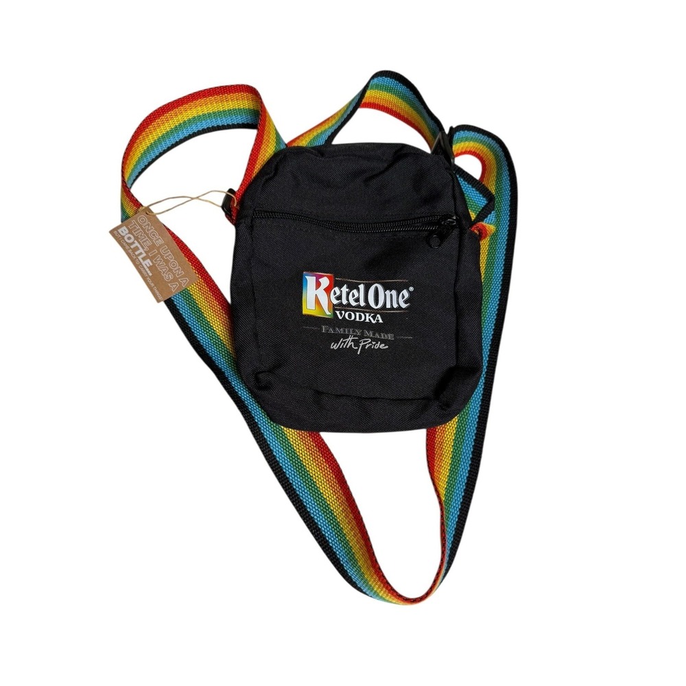 Ketel One Vodka Crossbody Pride‎ Bag Rainbow Strap Small Pouch New with Tags